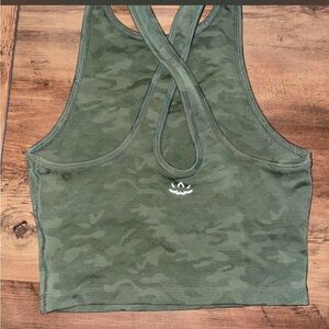 Beyond Yoga Olive Camouflage Tank Top
